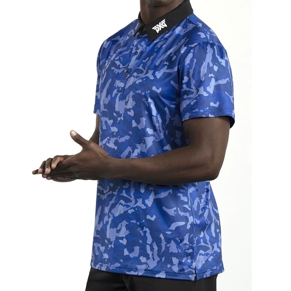 🔥 PXG Paratrooper Blue Fairway Camo Golf Polo Shirt S